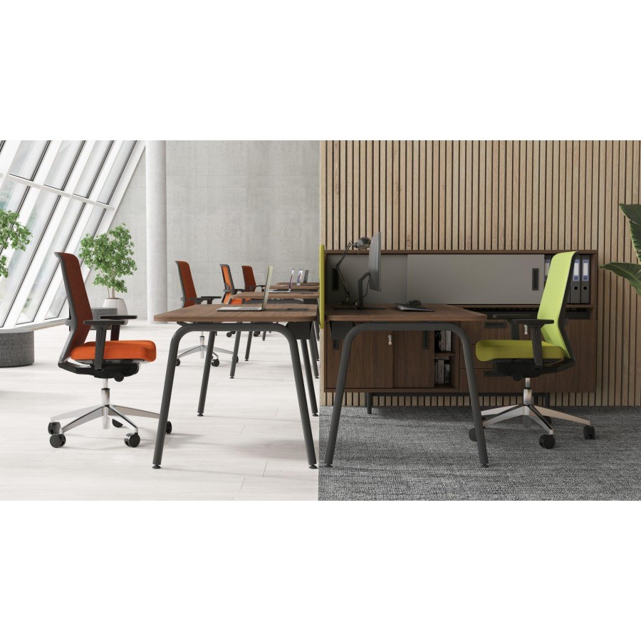 Narbutas Round Bench Desking with Storage